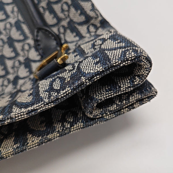 Oblique Canvas Tote Bag Blue