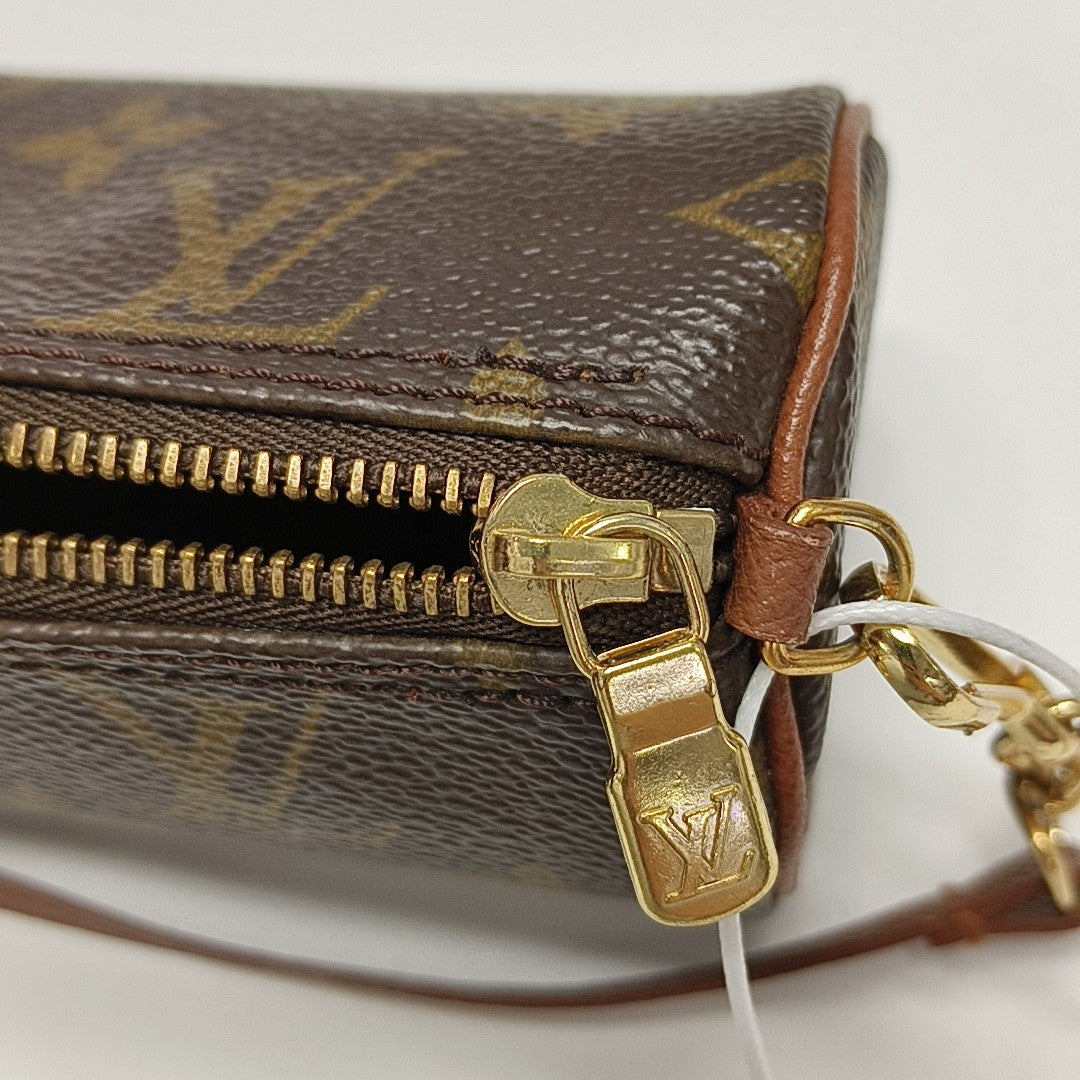 PAPILLON Mini Monogram Coated Canvas Brown