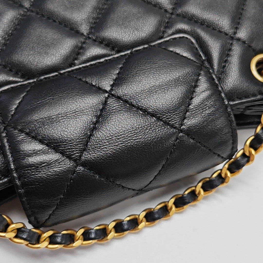 Quilted Lambskin Small Black