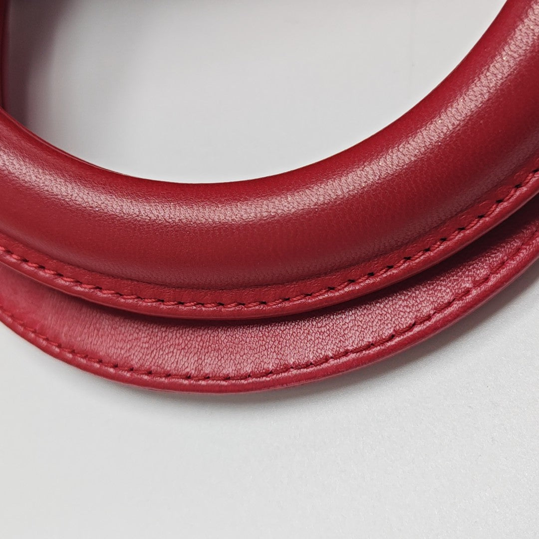 Lady Dior Large Cannage Lambskin Red