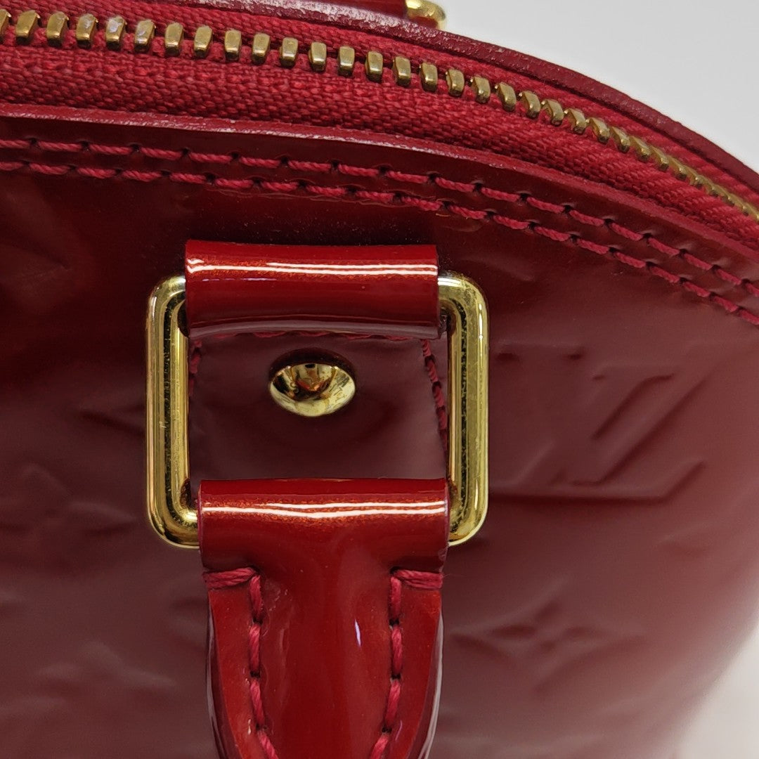 ALMA BB Monogram Patent Leather Red