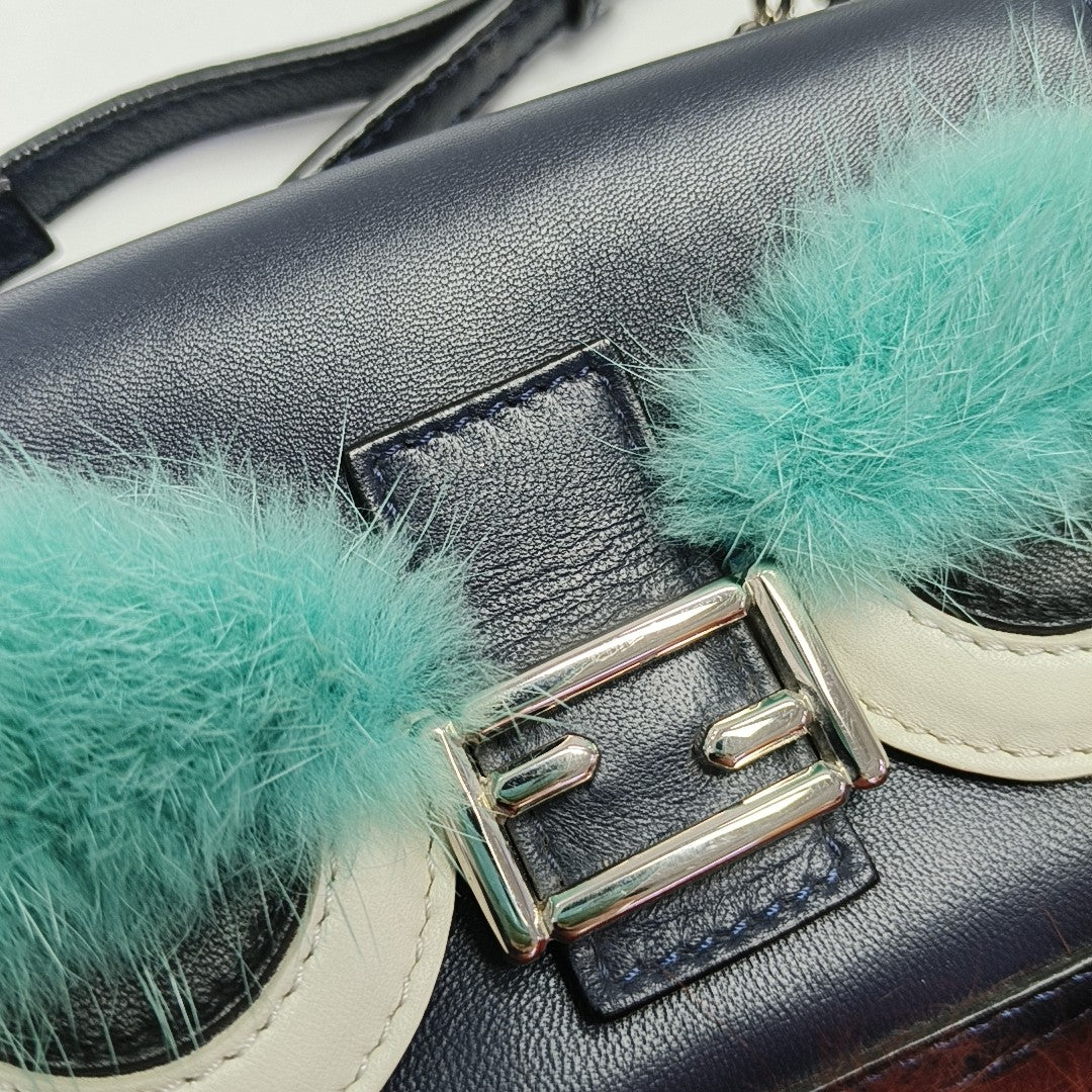 Baguette Micro Calfskin Blue