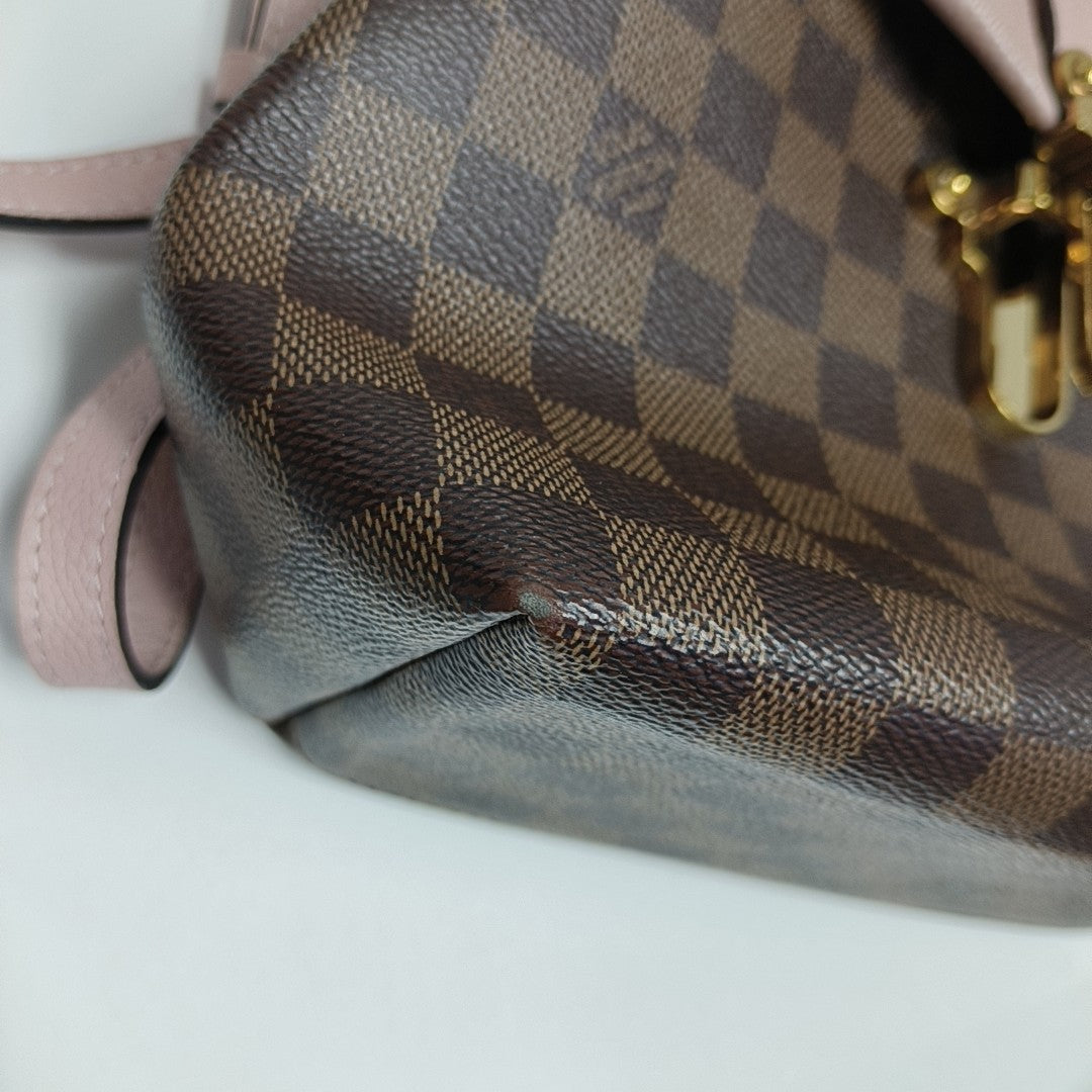 CLAPTON Damier Ebene Coated Canvas Brown