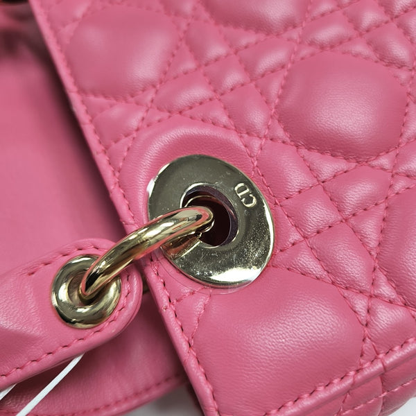 Lady Dior Small Cannage Lambskin Red