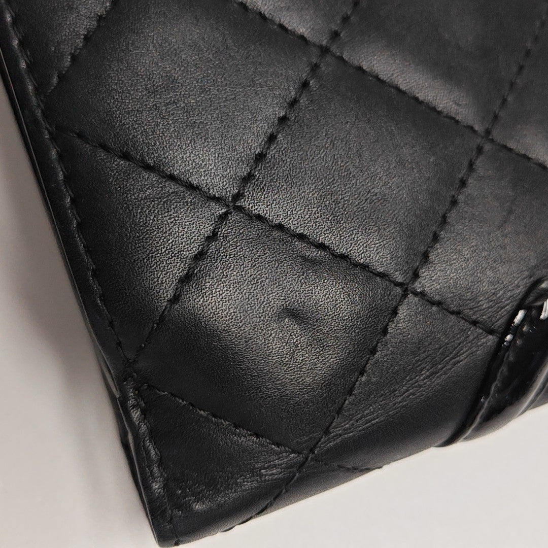 CAMBON Quilted Calfskin Black Wallet