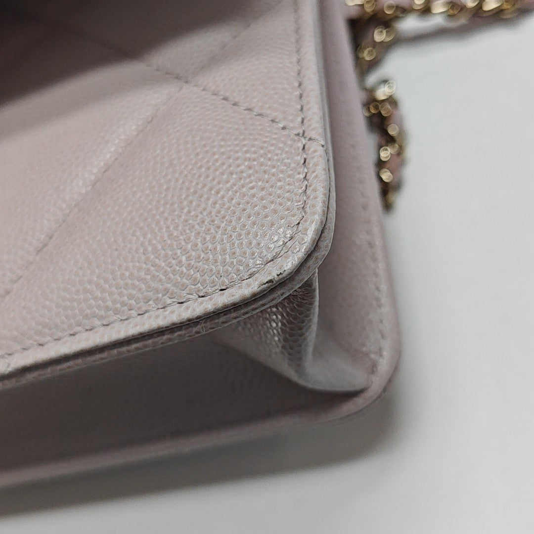 Quilted Grained Calfskin Backpack Pink