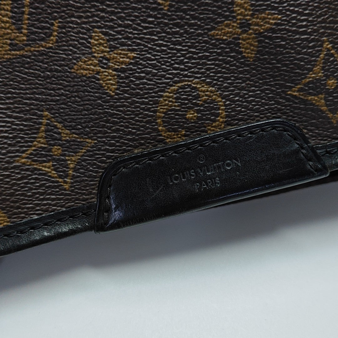 BASS MM Monogram Coated Canvas Brown