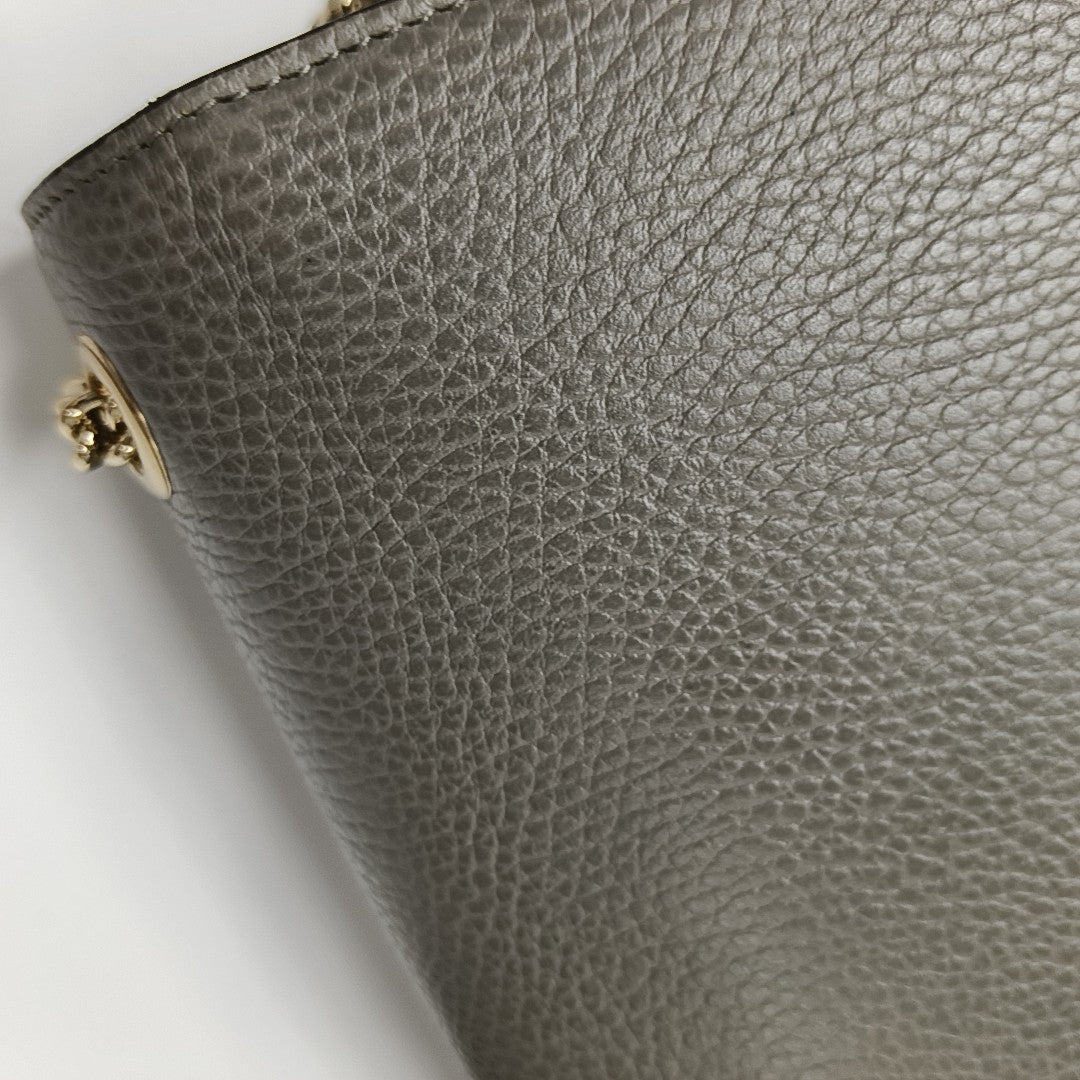 Interlocking G Small Calfskin Gray