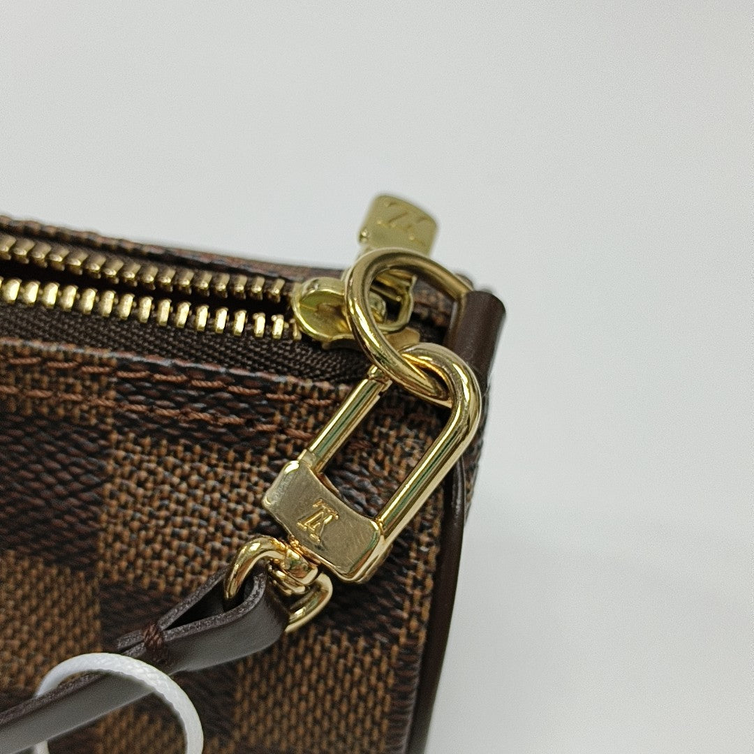 PAPILLON Mini Damier Ebene Coated Canvas Brown