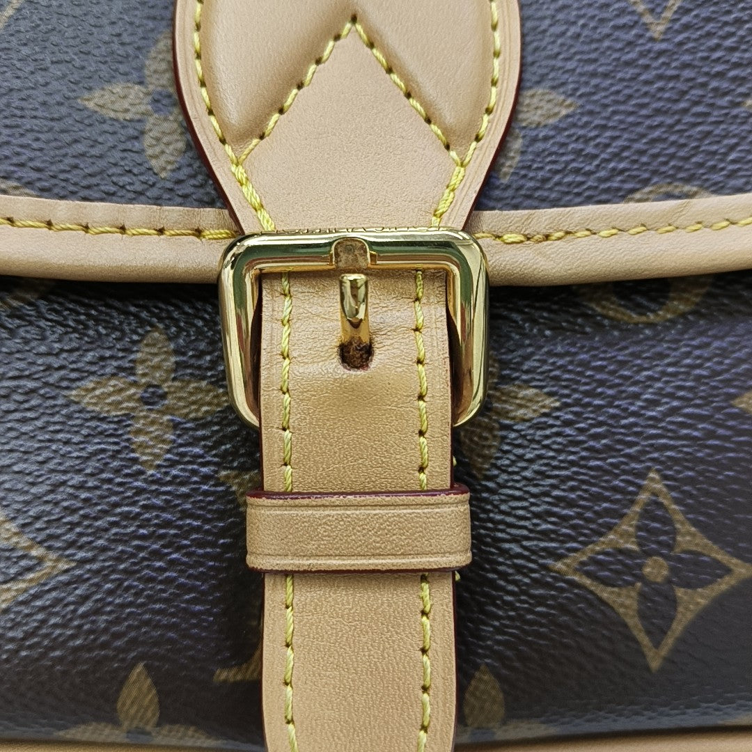 DIANE Monogram Coated Canvas Brown
