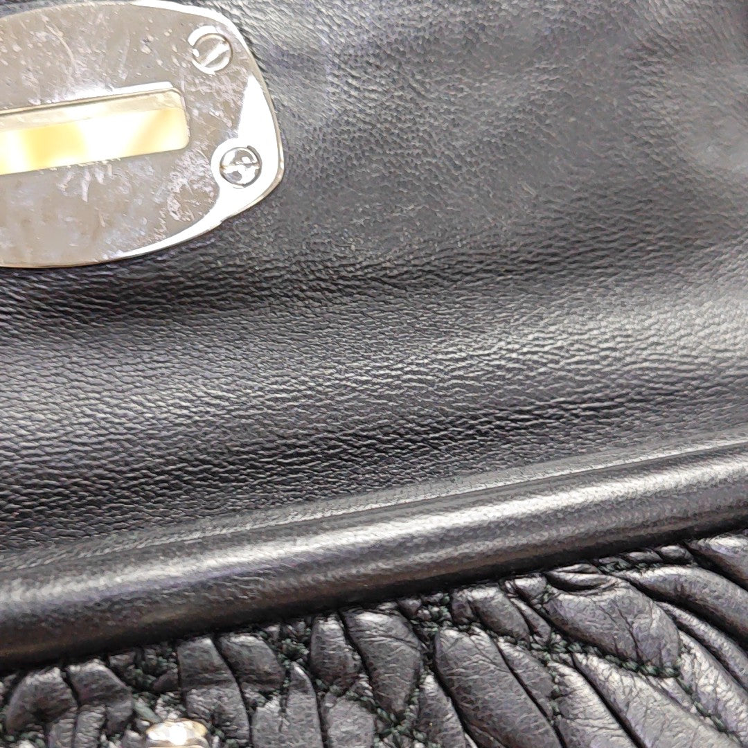 Quilted Lambskin Shoulder Bag Black
