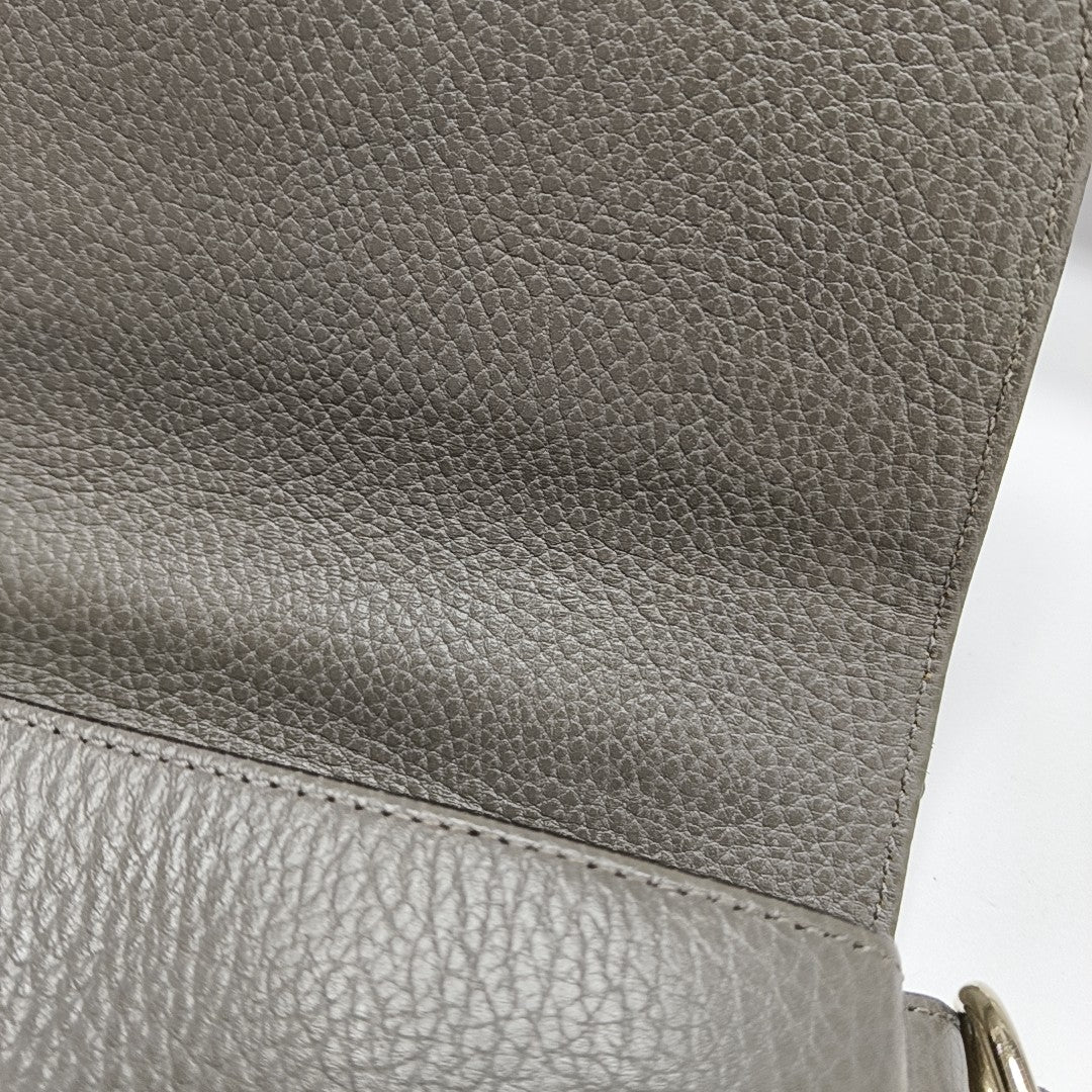 Interlocking G Large Calfskin Gray