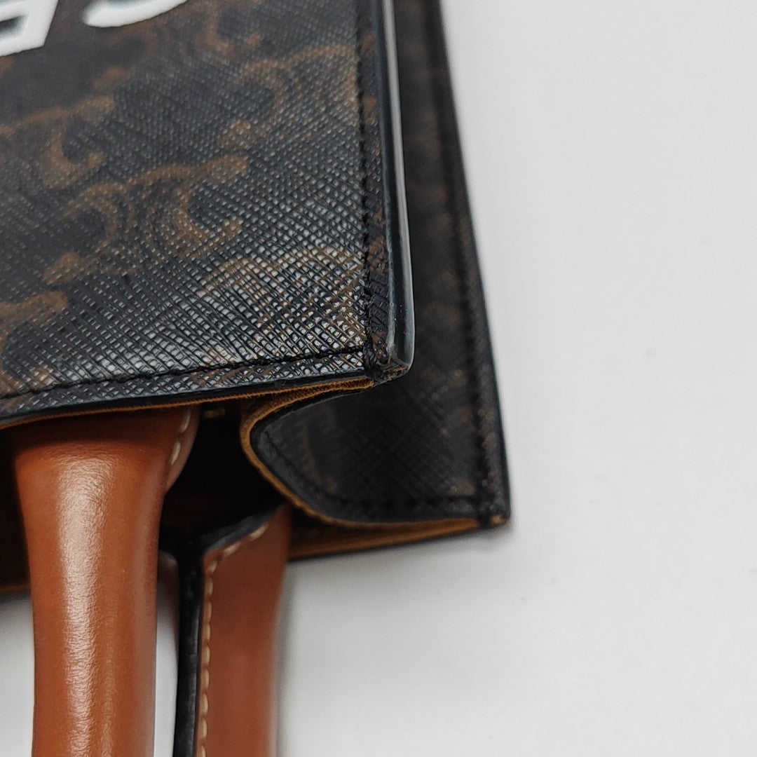 CABAS CELINE Mini Coated Canvas Brown
