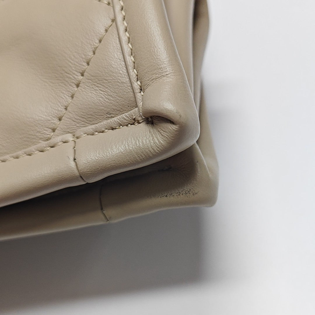 Book Tote Medium Cannage Calfskin Beige