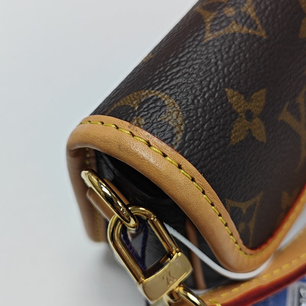 DIANE Nano Monogram Coated Canvas Brown