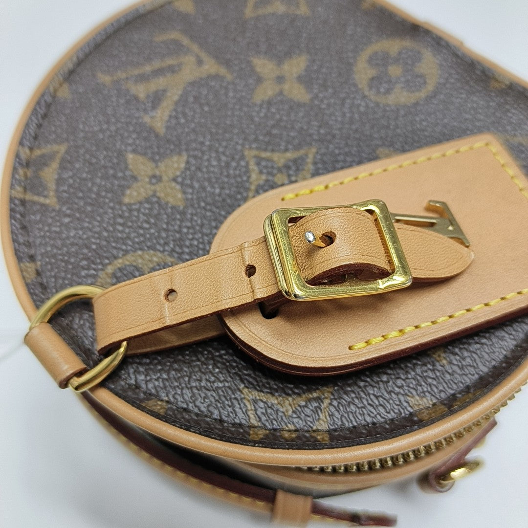 BOITE CHAPEAU Mini Monogram Coated Canvas Brown