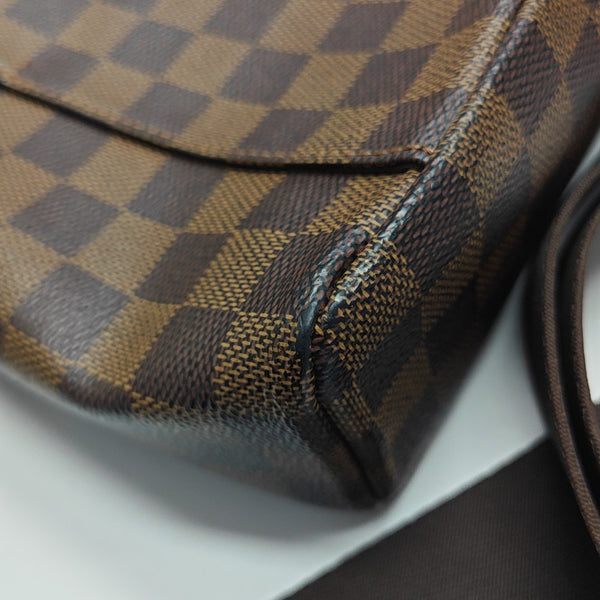 OLAV PM Damier Ebene Coated Canvas Brown