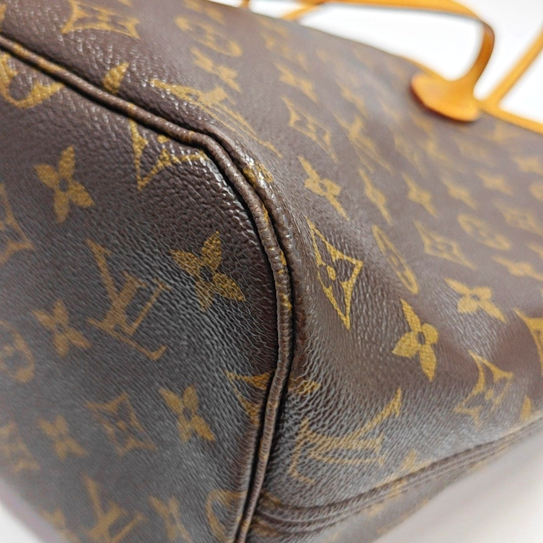NEVERFULL MM Monogram Coated Canvas Brown
