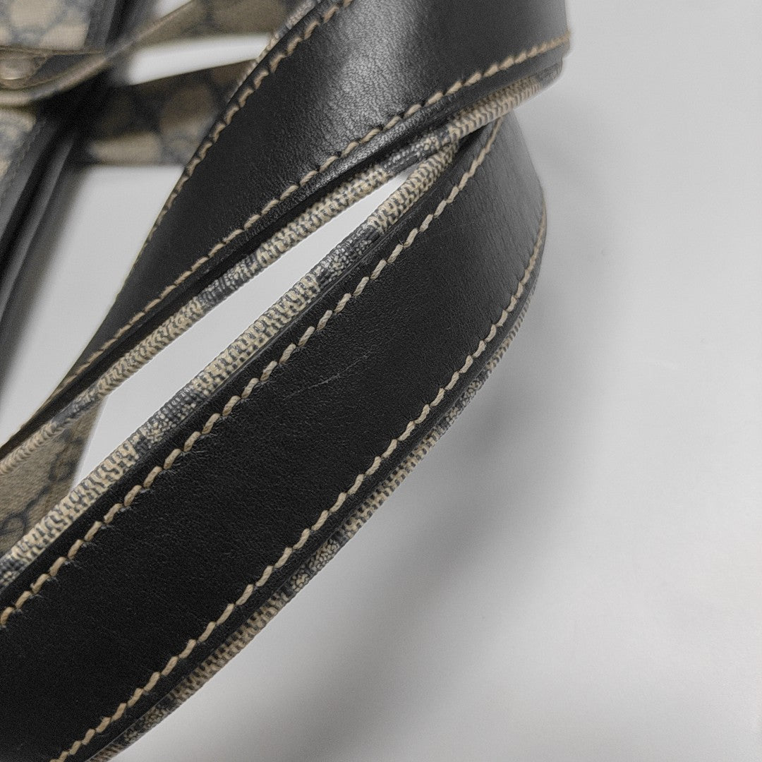 Monogram Coated Canvas Tote Bag Black