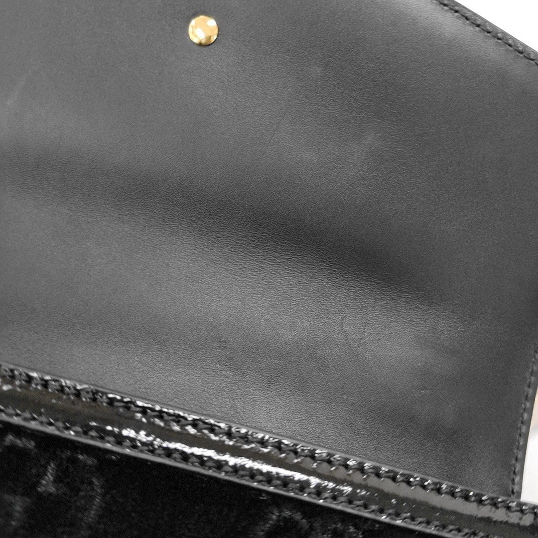Sylvie Small Monogram Velvet Black