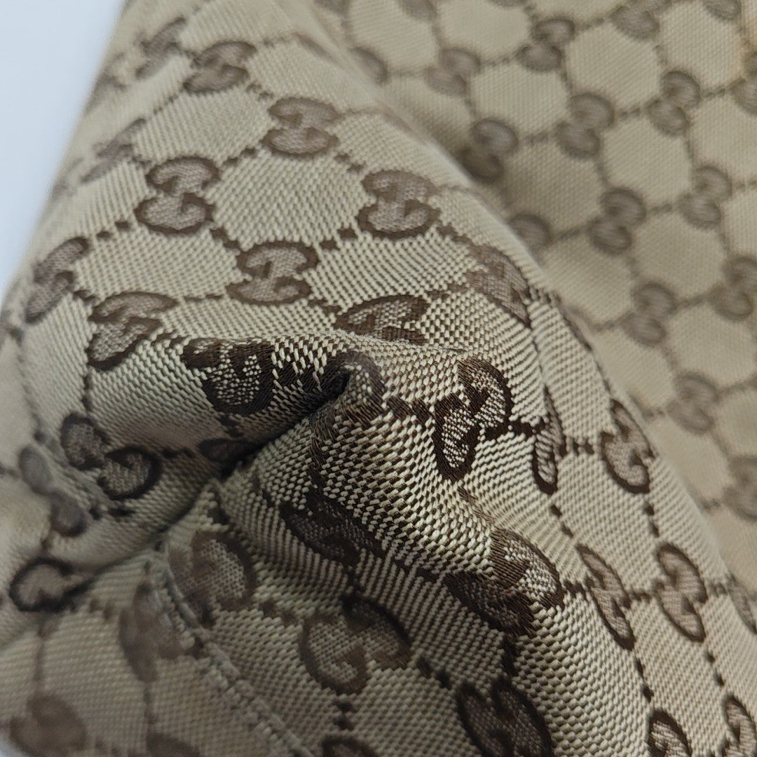 Monogram Canvas Shoulder Bag Beige