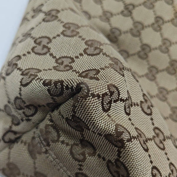 Monogram Canvas Shoulder Bag Beige