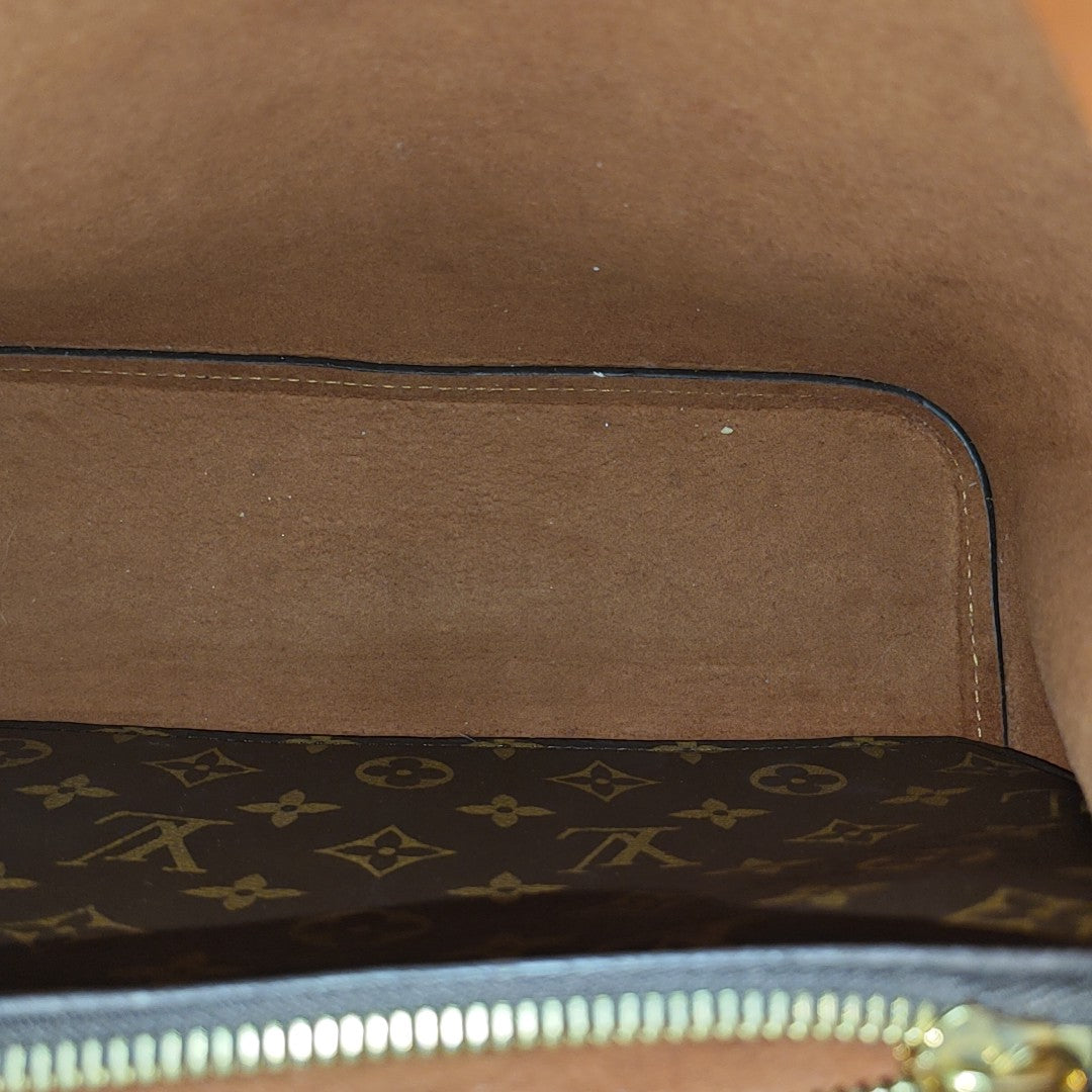 NÉONOÉ MM Monogram Coated Canvas Brown
