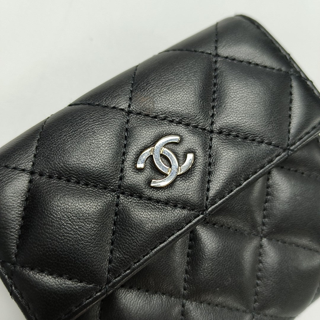 Quilted Lambskin Wallet Black
