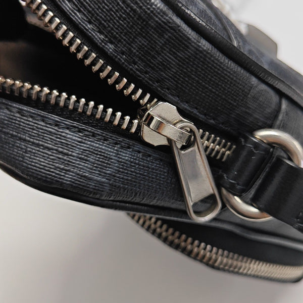Coated Canvas Shoulder Bag Mini Black
