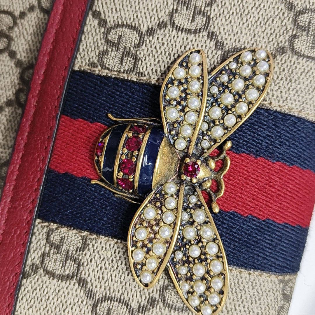 Queen Margaret Mini Monogram Coated Canvas Beige