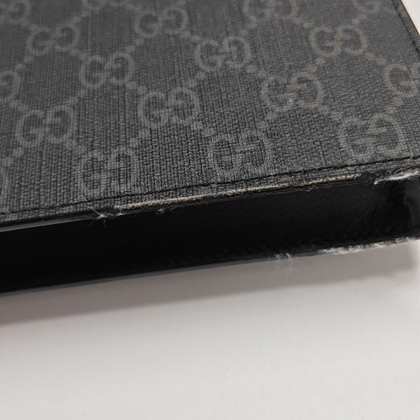 Coated Canvas Clutch Black