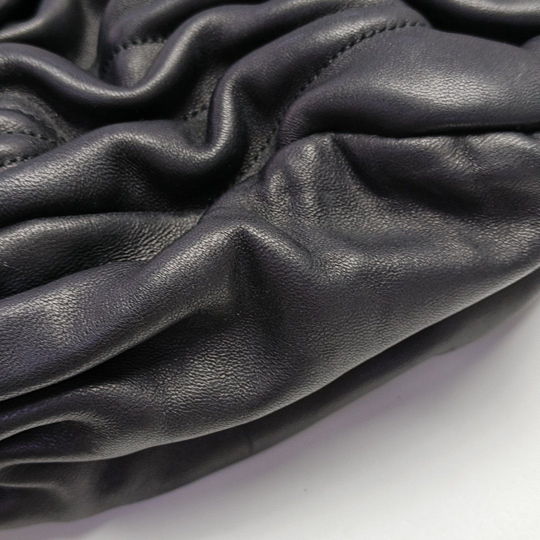 Quilted Lambskin Shoulder Bag Black