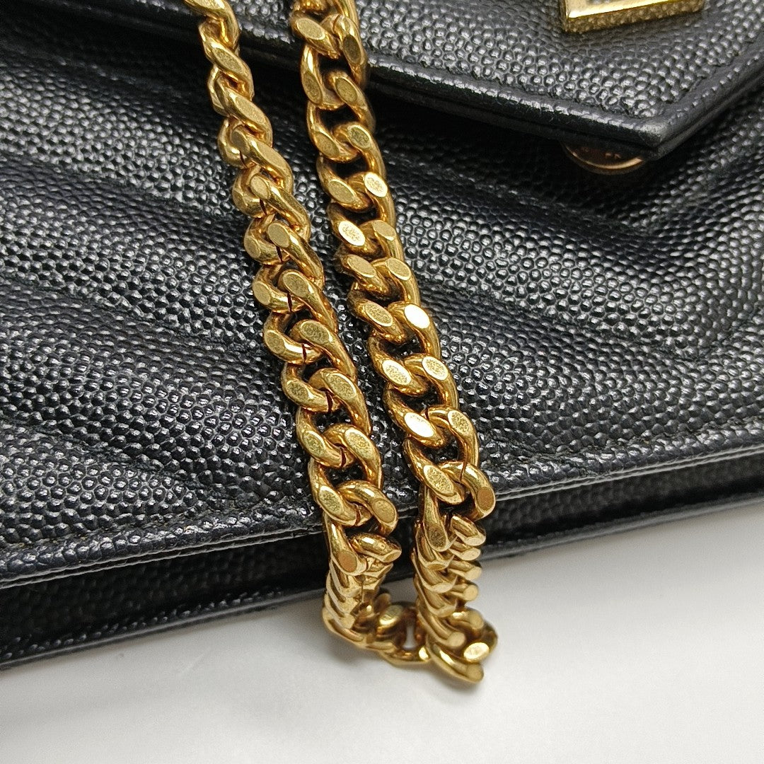 MONOGRAM WOC Chevron Calfskin Black