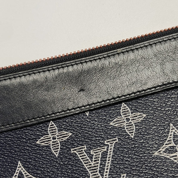 APOLLO GM Monogram Coated Canvas Blue