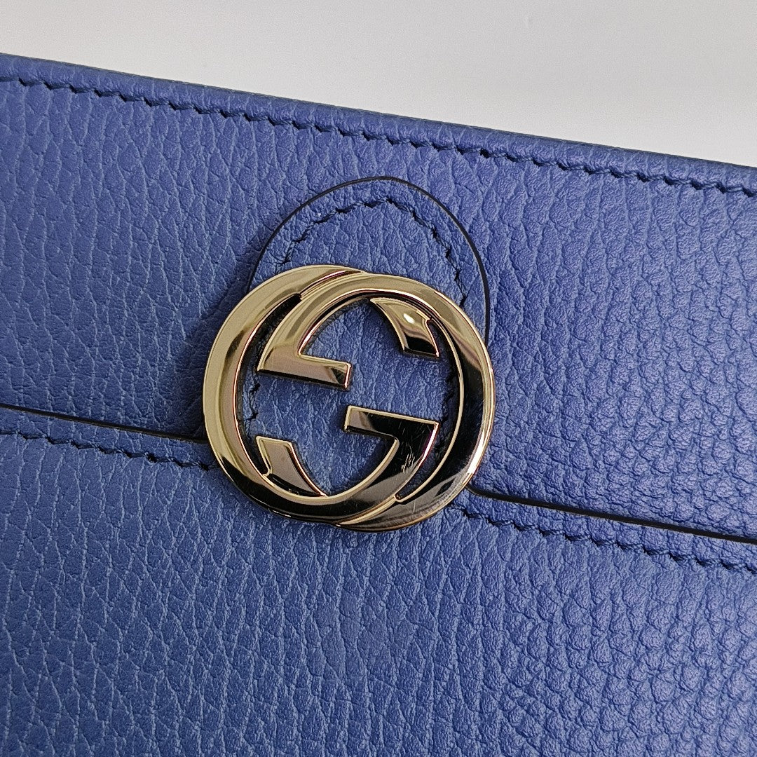 Authenticated pre-owned  Interlocking G Calfskin Blue - Shoulder Bag at Looply