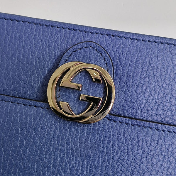 Authenticated pre-owned  Interlocking G Calfskin Blue - Shoulder Bag at Looply