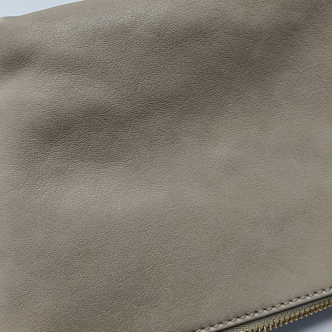 Lambskin Top Handle Bag Mini Beige