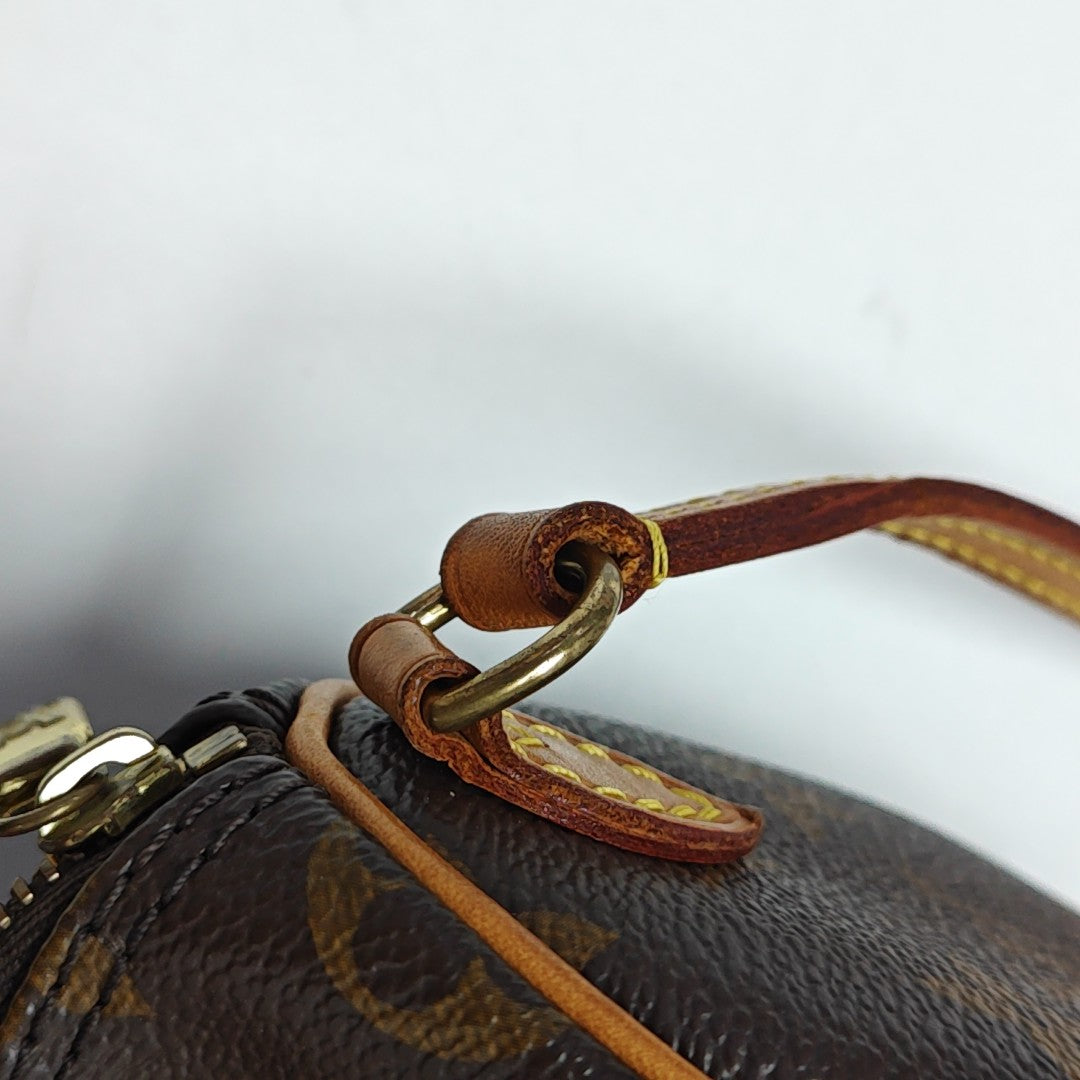 SPEEDY Nano Monogram Coated Canvas Brown