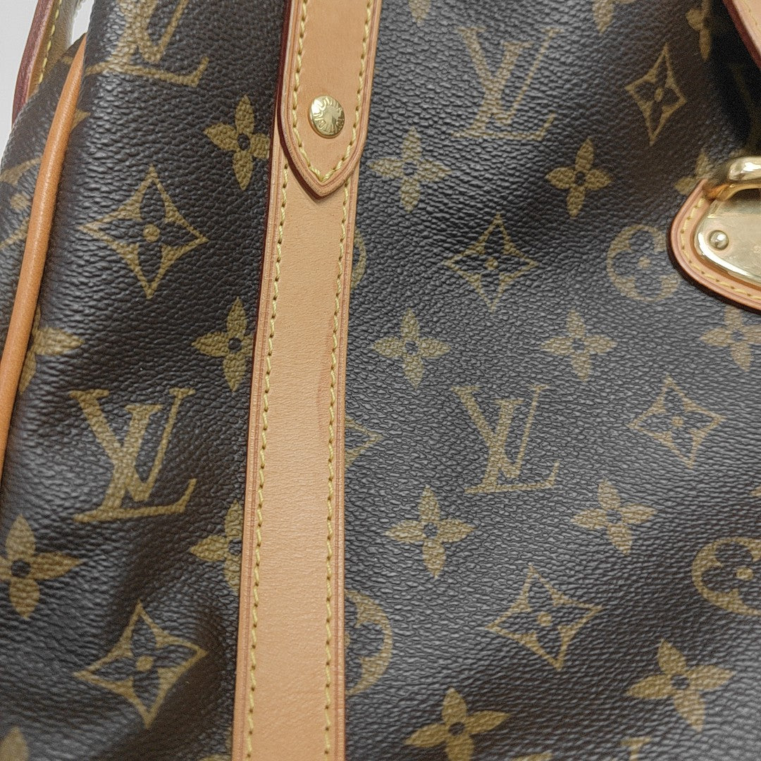 STRESA Monogram Coated Canvas Brown