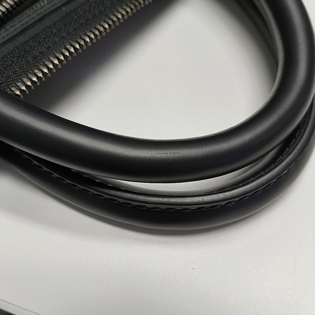 KEEPALL 55 Monogram Coated Canvas Black
