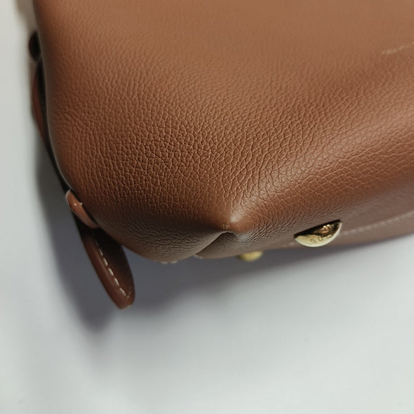 LOW KEY HOBO PM Monogram Calfskin Brown
