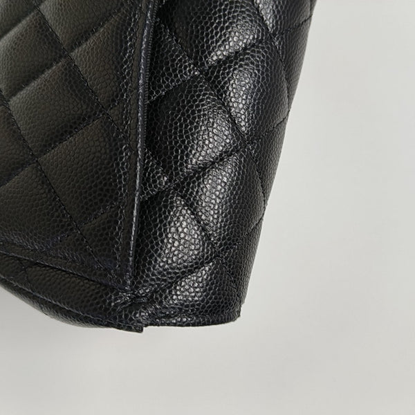 CLASSIC FLAP Super Mini Quilted Grained Calfskin Black