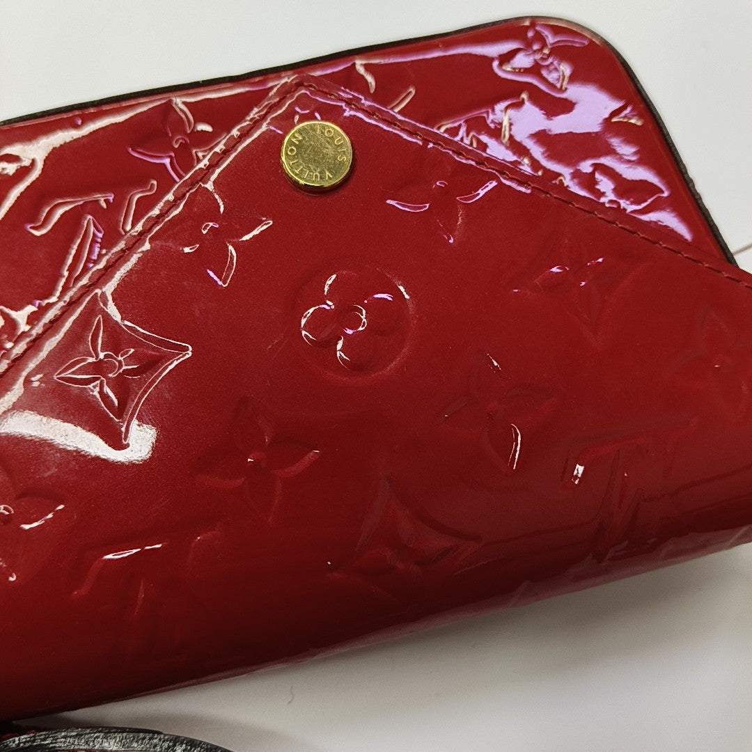 SAC LUCIE Mini Monogram Patent Leather Red