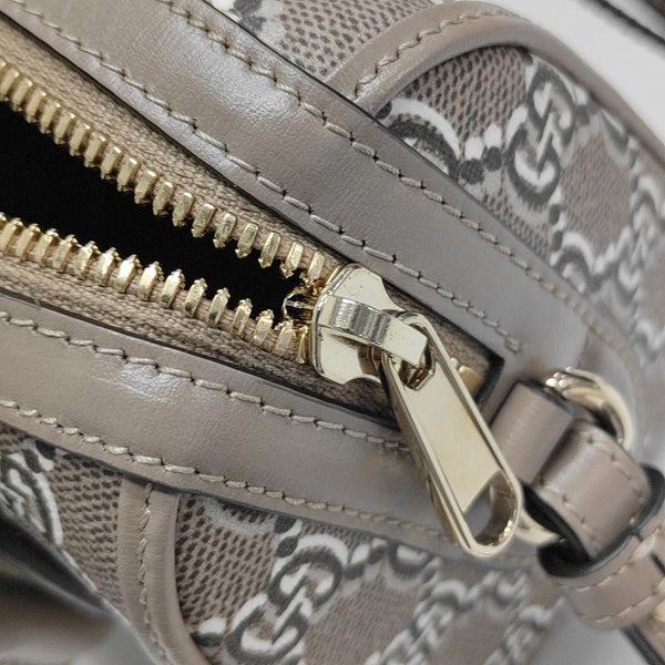 Monogram Coated Canvas Shoulder Bag Super Mini Gray