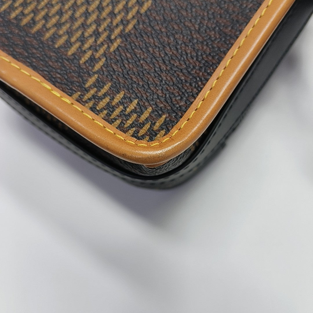 AMAZON Nano Damier Ebene Coated Canvas Brown