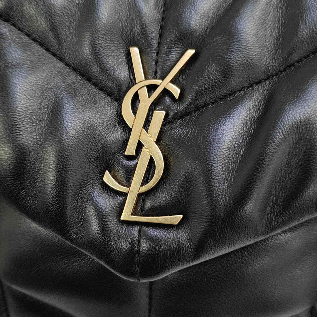 PUFFER Small Quilted Lambskin Black