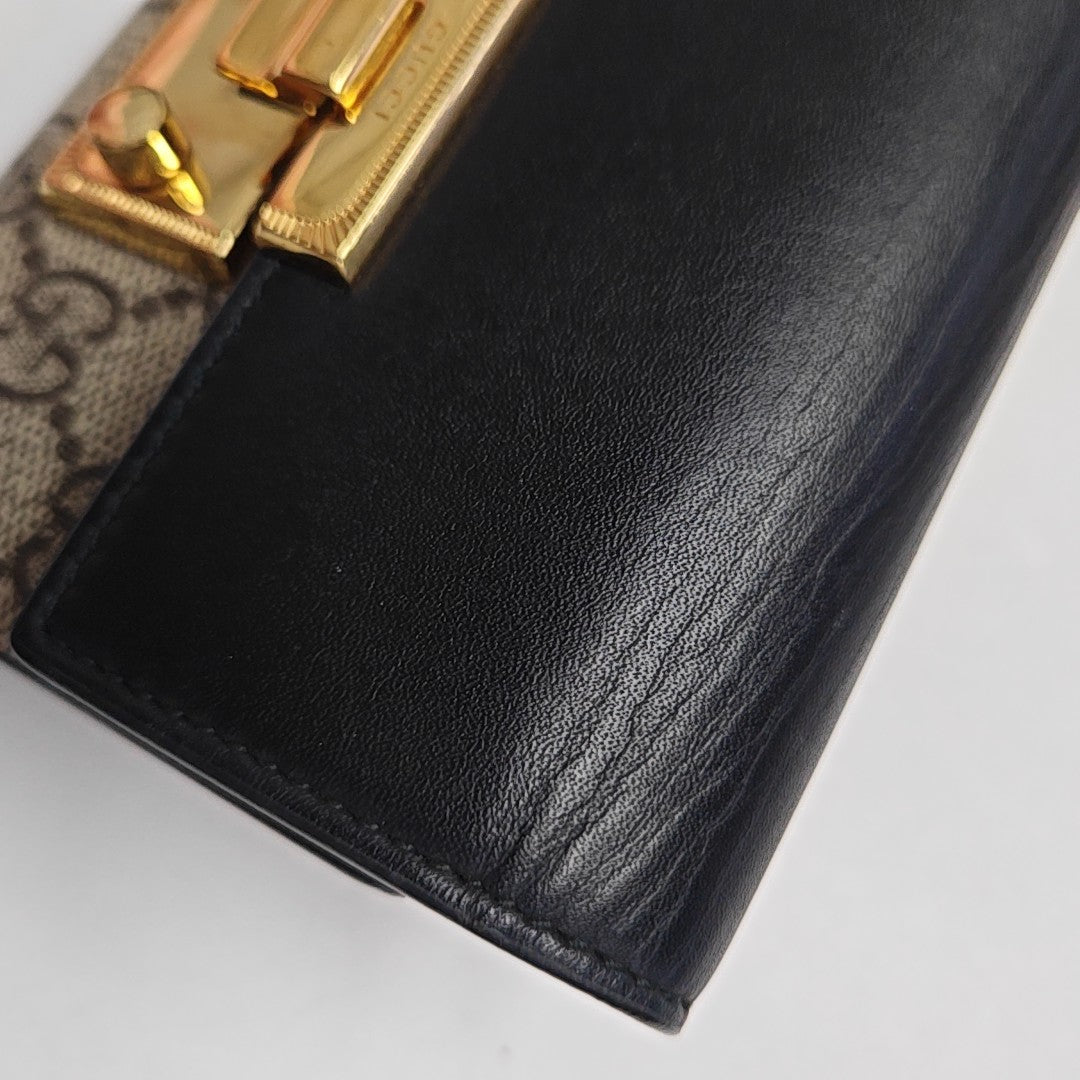 Padlock Monogram Leather Black Wallet