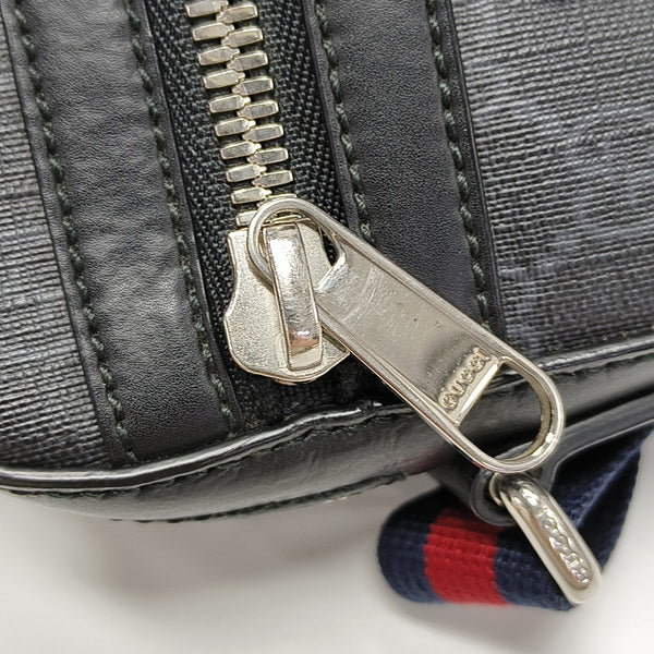 GG Supreme Small Monogram Coated Canvas Black