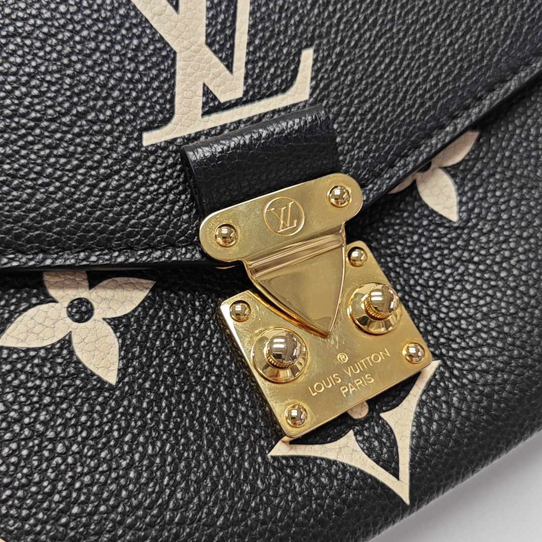 MÉTIS EAST WEST Monogram Calfskin Black