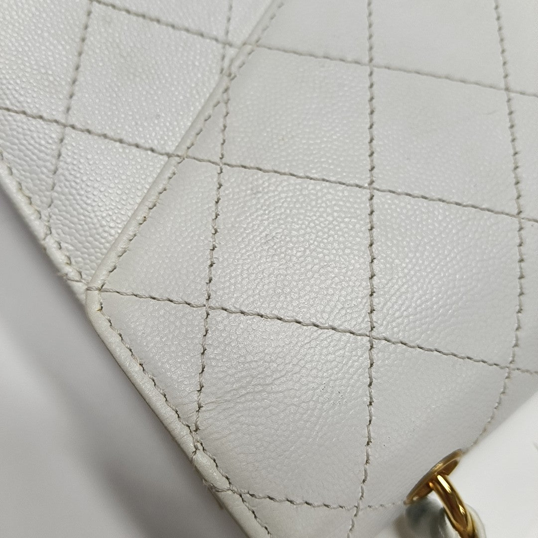 Quilted Calfskin White